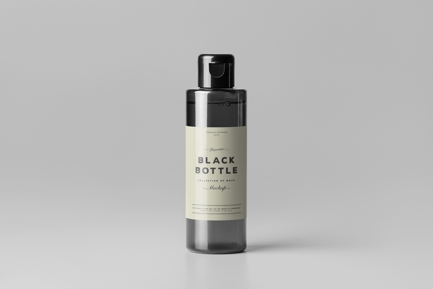 黑色化妆品包装瓶设计展示样机模板 Black Bottles Cosmetic Mockup_img_2