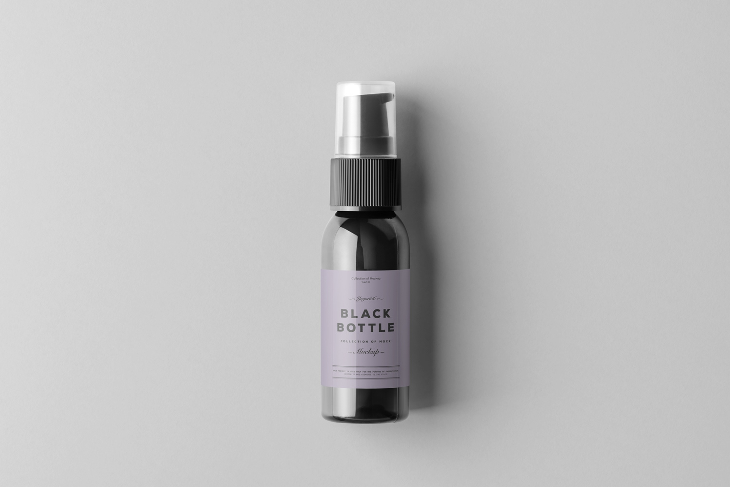 黑色化妆品包装瓶设计展示样机模板 Black Bottles Cosmetic Mockup_img_2