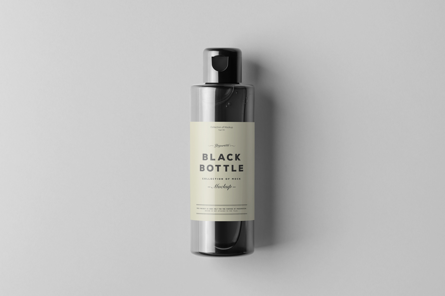 黑色化妆品包装瓶设计展示样机模板 Black Bottles Cosmetic Mockup_img_2