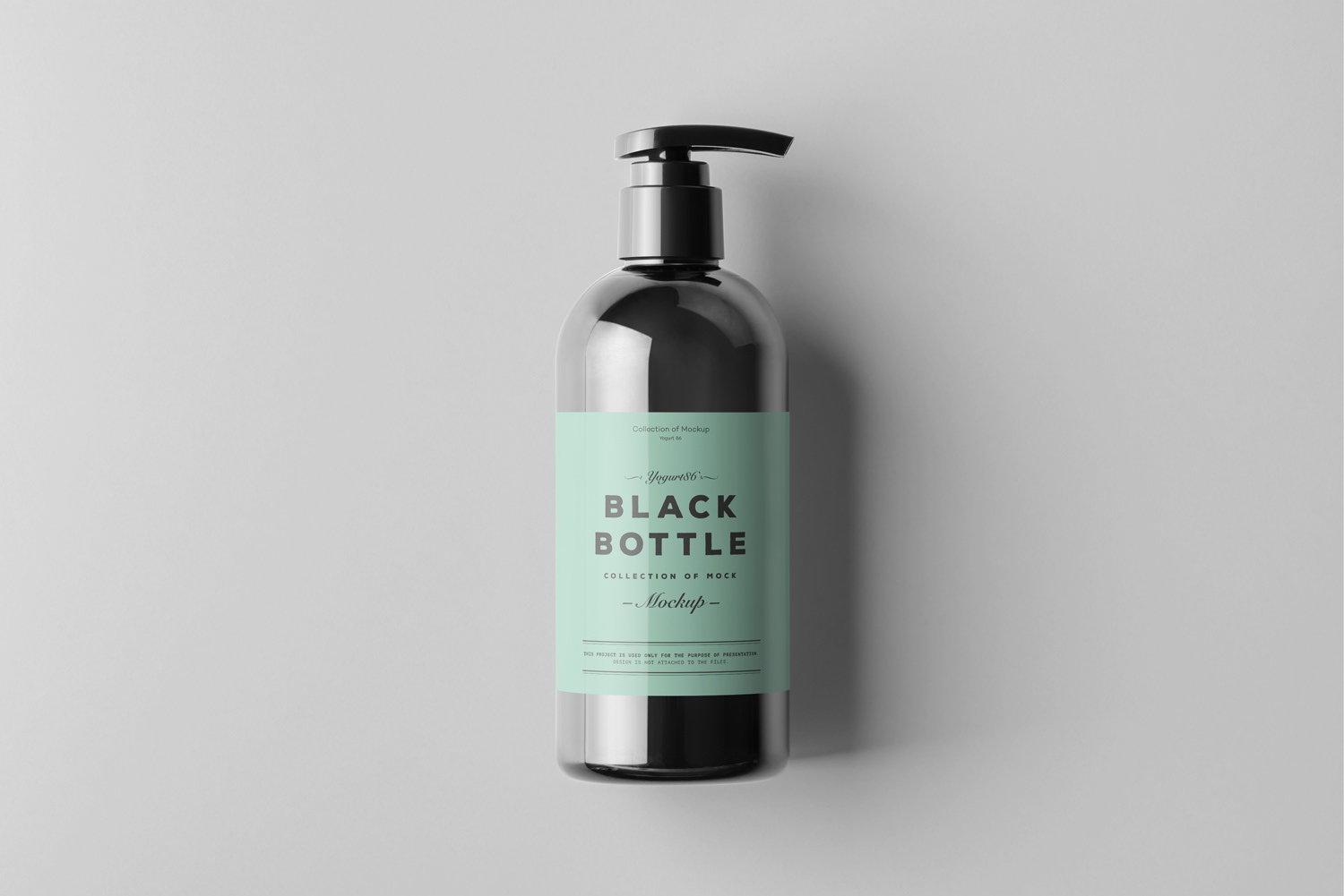 黑色化妆品包装瓶设计展示样机模板 Black Bottles Cosmetic Mockup_img_2