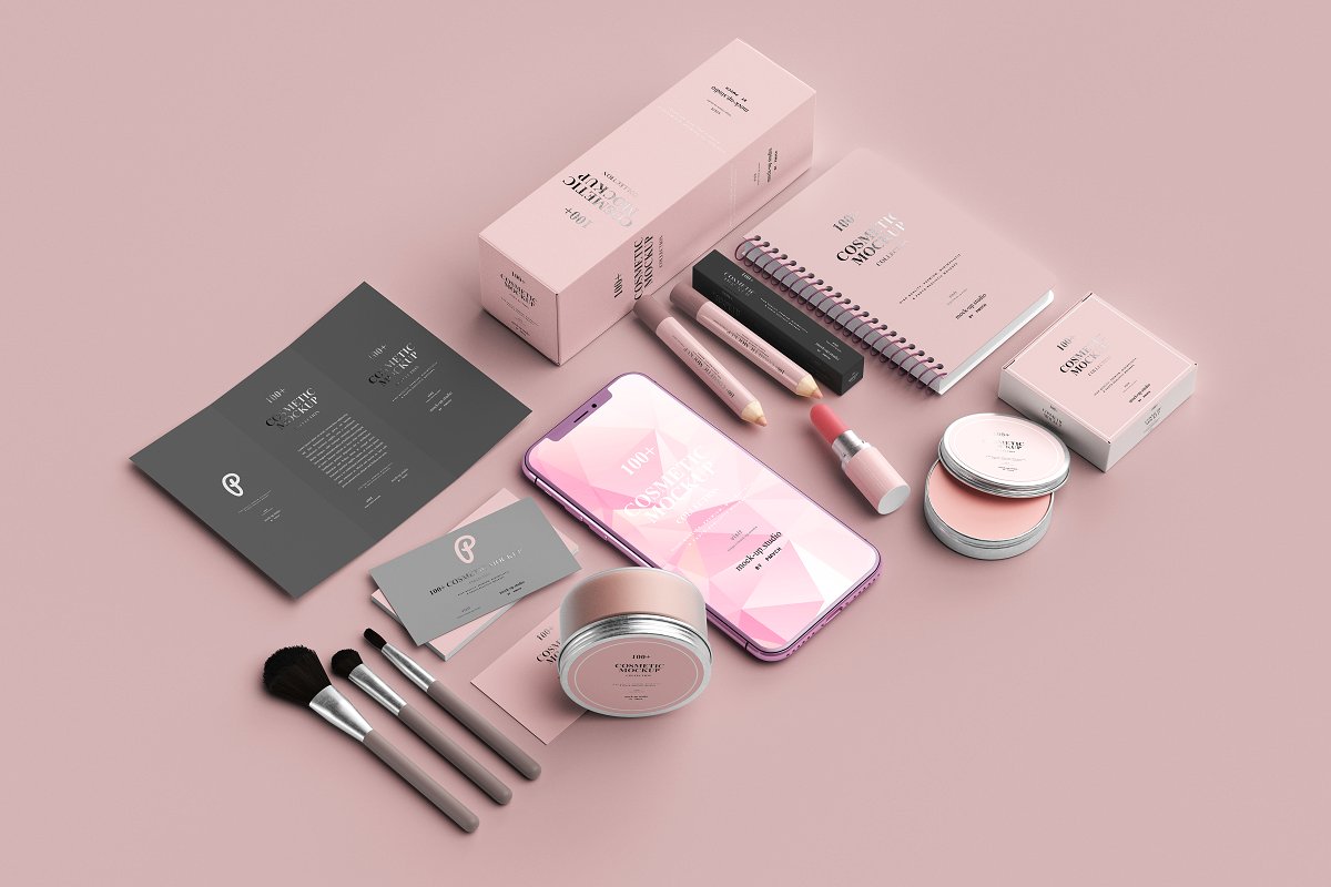 100多个化妆品品牌包装设计展示样机素材模板 100+ Cosmetic Mock-up Collection_img_2