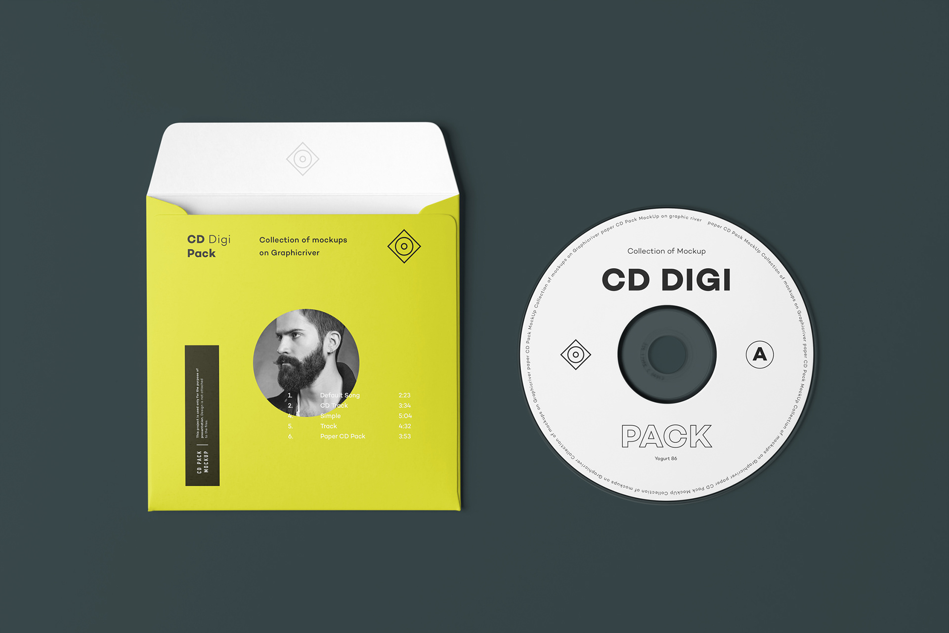 精致CD包装设计展示样机素材模板 CD Envelope Mockup_img_2