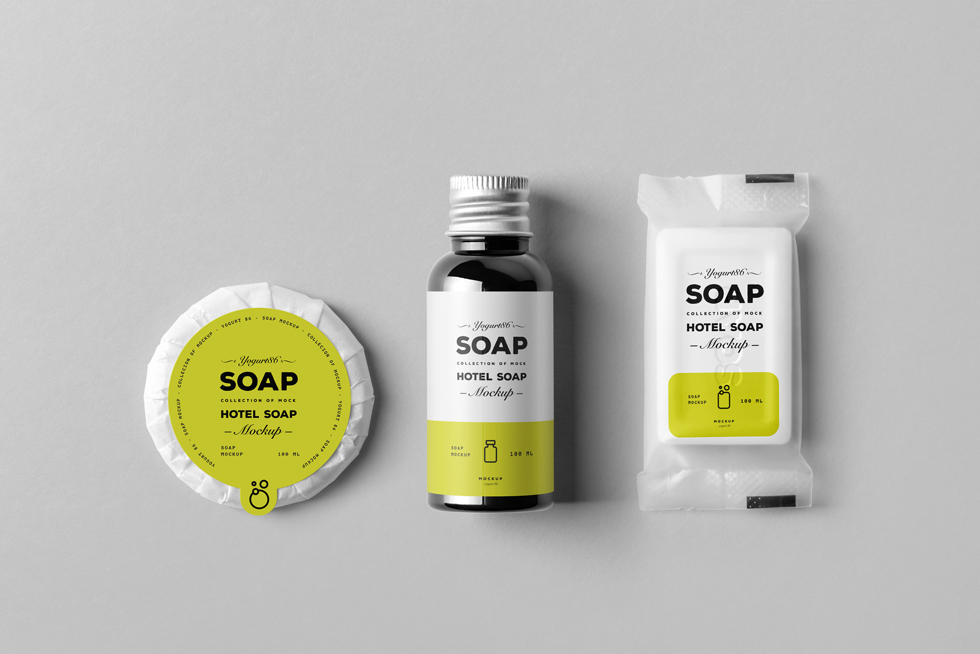 15个逼真肥皂包装袋设计展示样机模板 Soap Mockup_img_2