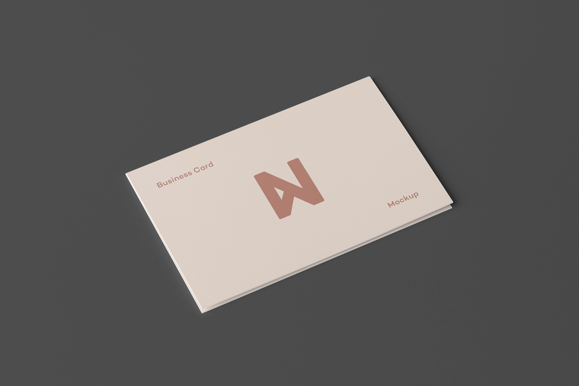 折页商务名片卡片设计展示样机模板 Bi-Fold Business Card Mockup_img_2