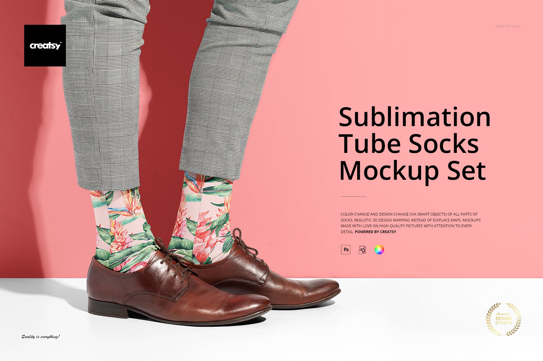 长筒袜印花设计展示样机素材模板集 Sublimation Tube Socks Mockup Set_img_2