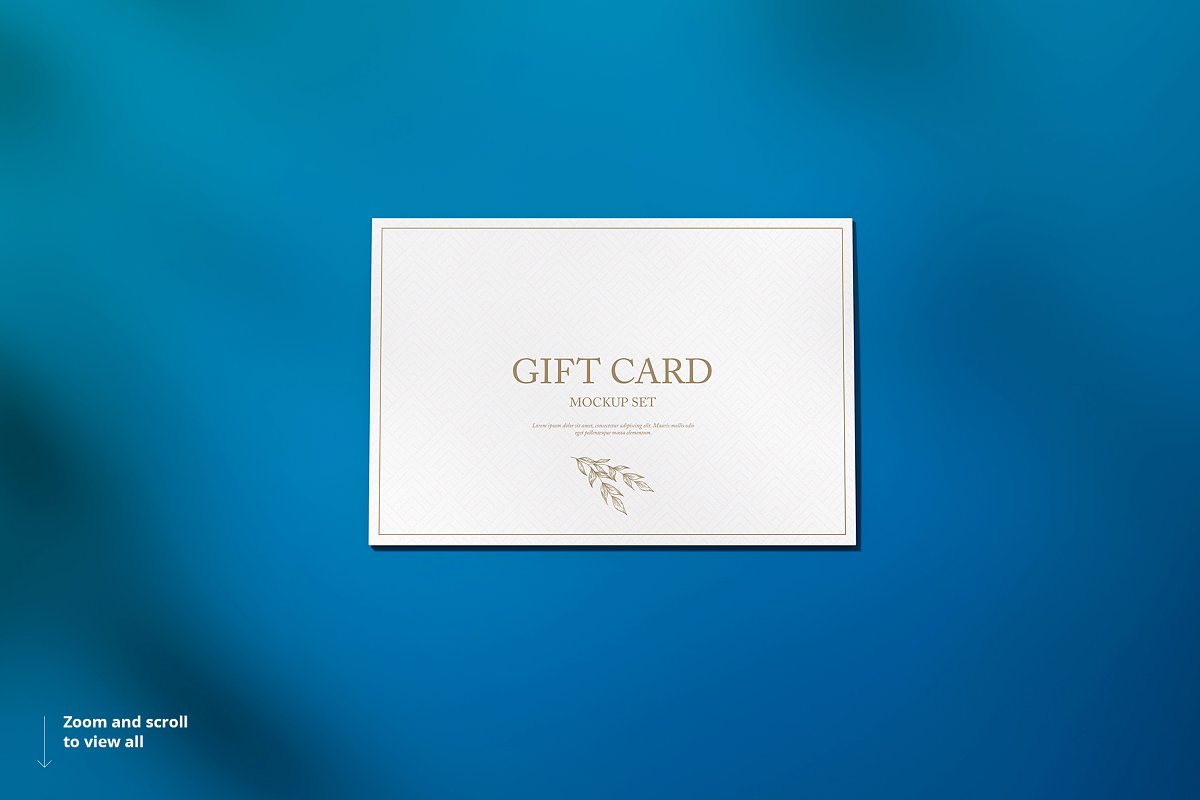 8款高质量塑料礼品卡银行卡设计展示样机模板 Gift Card Mockup Set_img_2