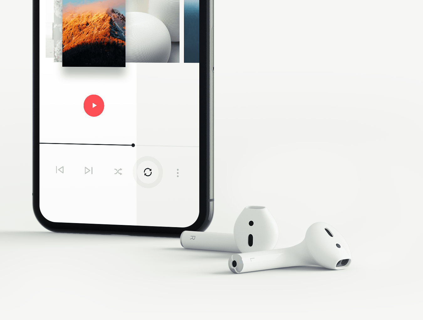 苹果iPhone X & Apple Earpod展示样机模板 iPhone X & Apple Earpod mockup_img_2