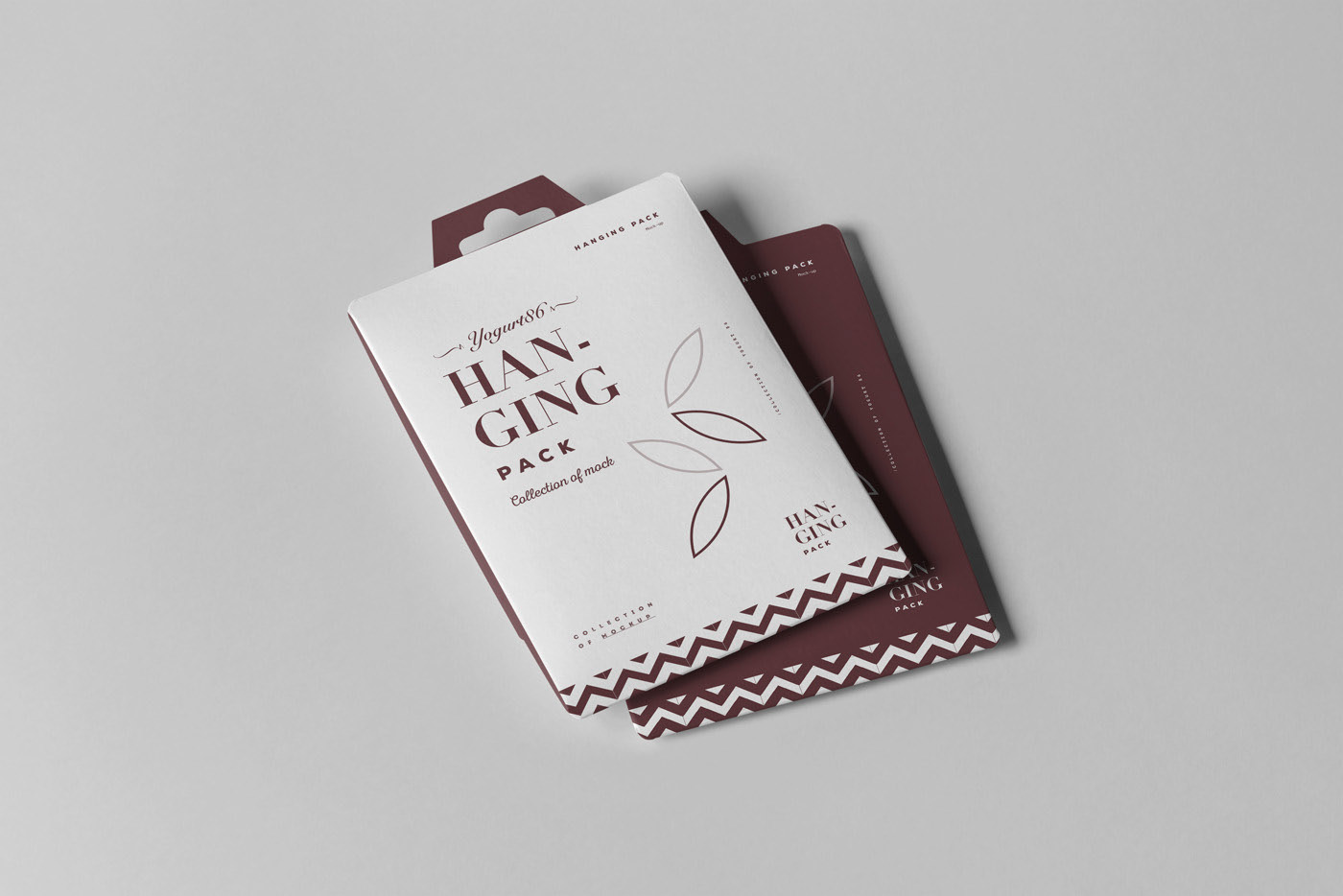 面膜包装袋产品包装盒外观设计展示样机模板素材 Hanging Pack Mockup_img_2