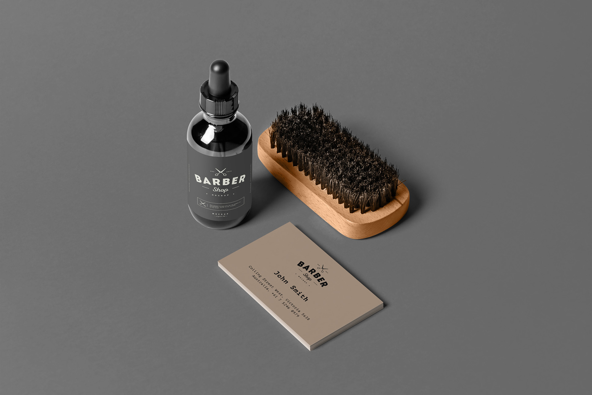 理发店品牌VI设计展示样机模板素材 Barber Shop Branding Mock-up_img_2