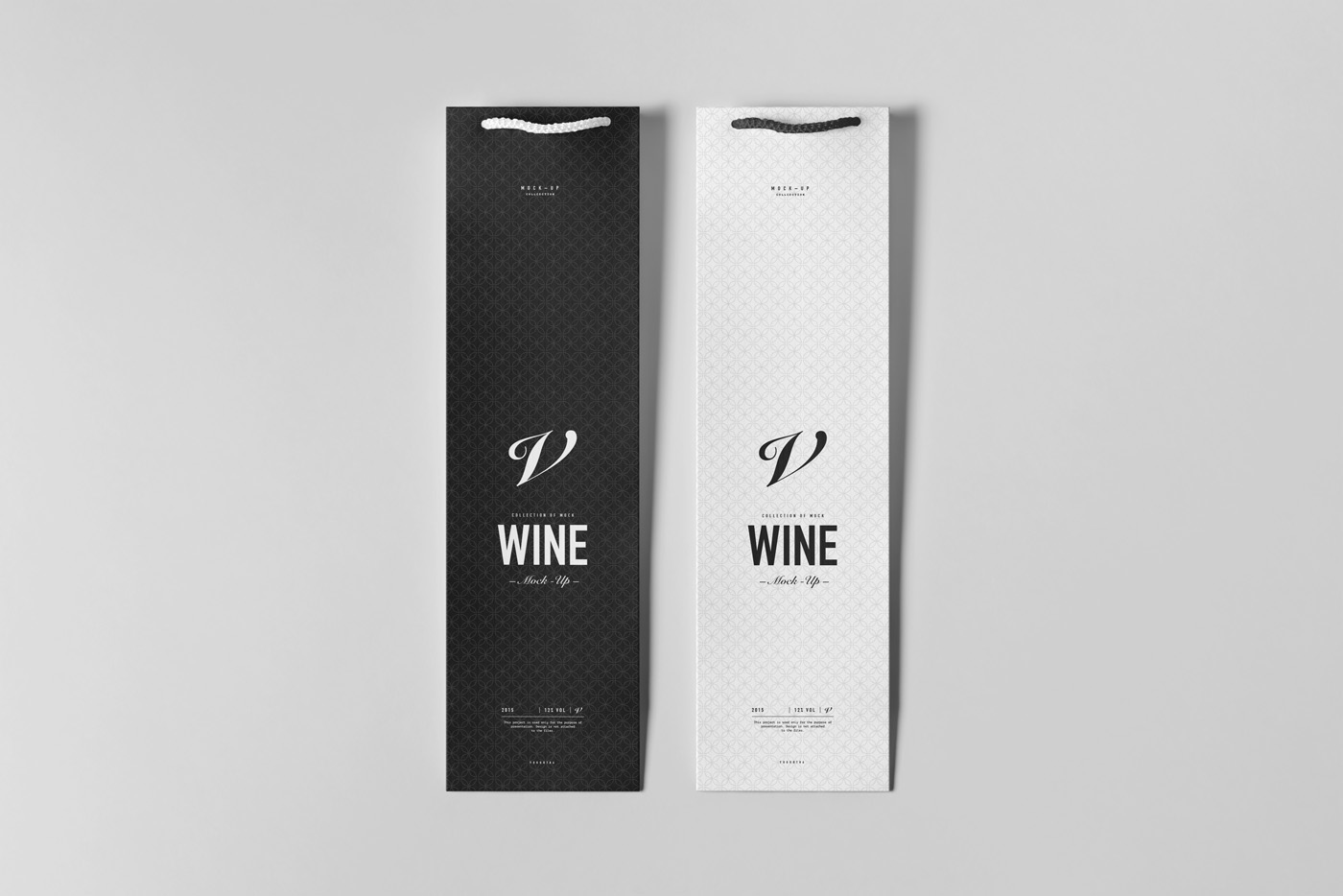 葡萄酒酒瓶产品包装袋样机展示素材 Wine Bag & Bottle Mockup_img_2