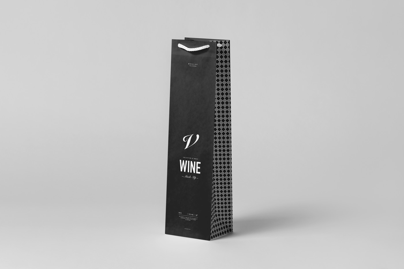 葡萄酒酒瓶产品包装袋样机展示素材 Wine Bag & Bottle Mockup_img_2