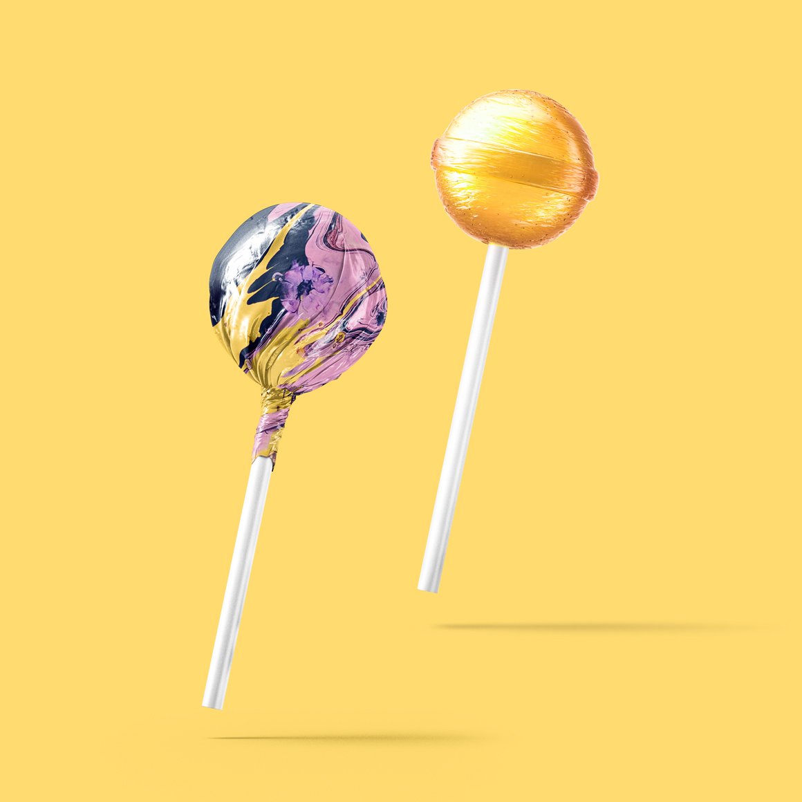 多角度棒棒糖果产品包装纸设计展示样机素材模板 Lollipop Mockups Set_img_2