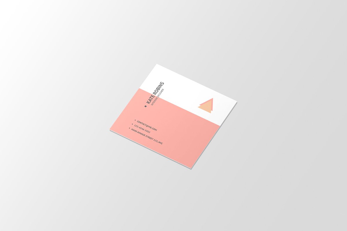 14个方形商务名片设计展示图PSD样机模板 Square Business Card Mockup_img_2