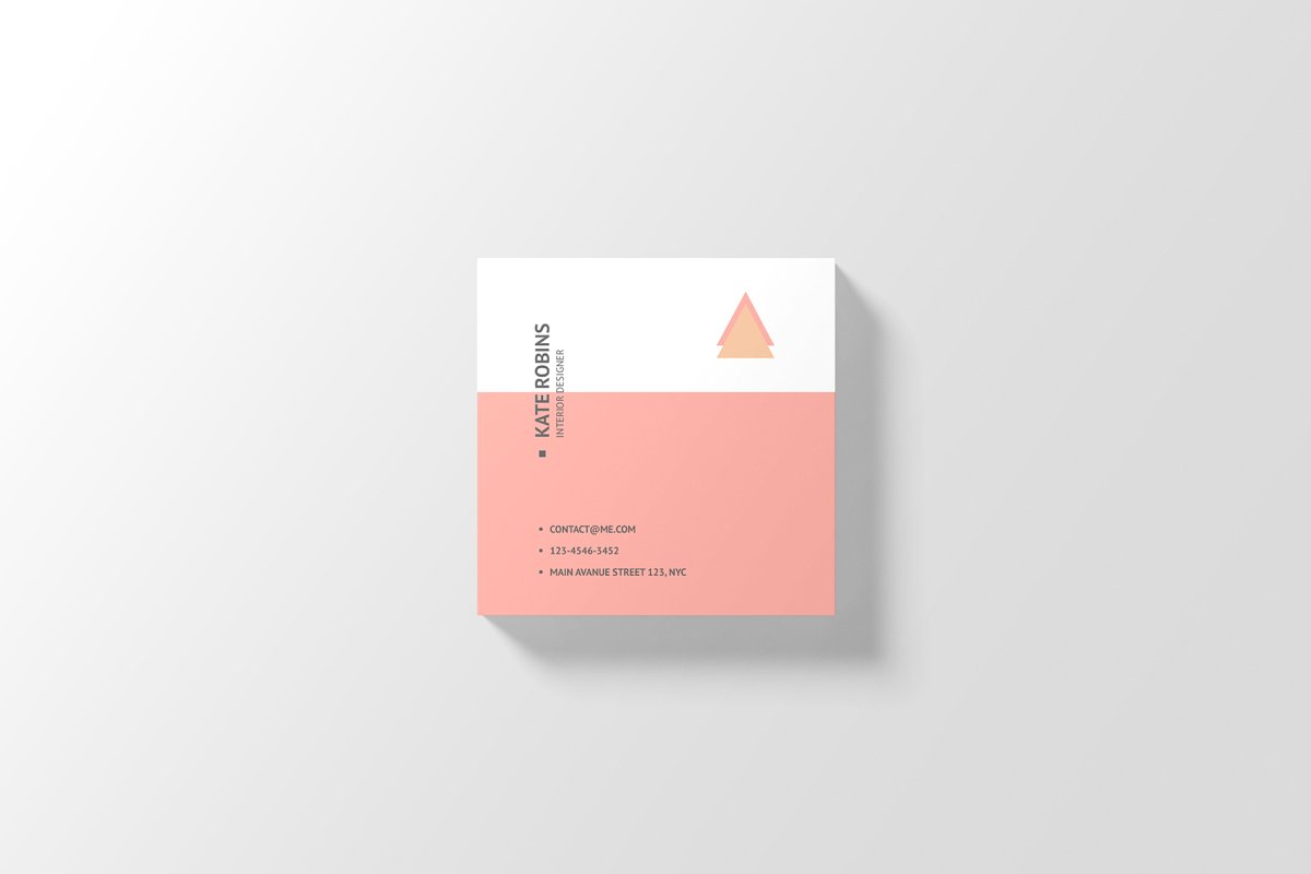 14个方形商务名片设计展示图PSD样机模板 Square Business Card Mockup_img_2