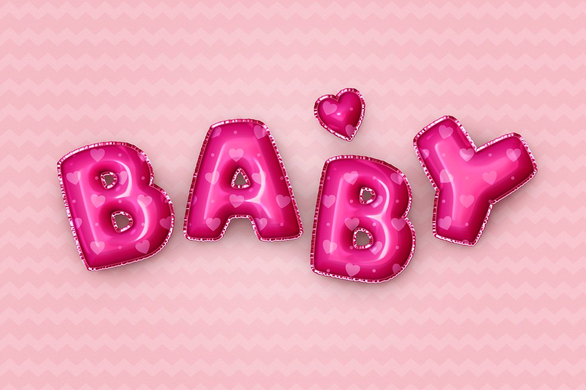 4种气球效果英文字体设计PSD模板样式 Foil Balloon Text Effects_img_2