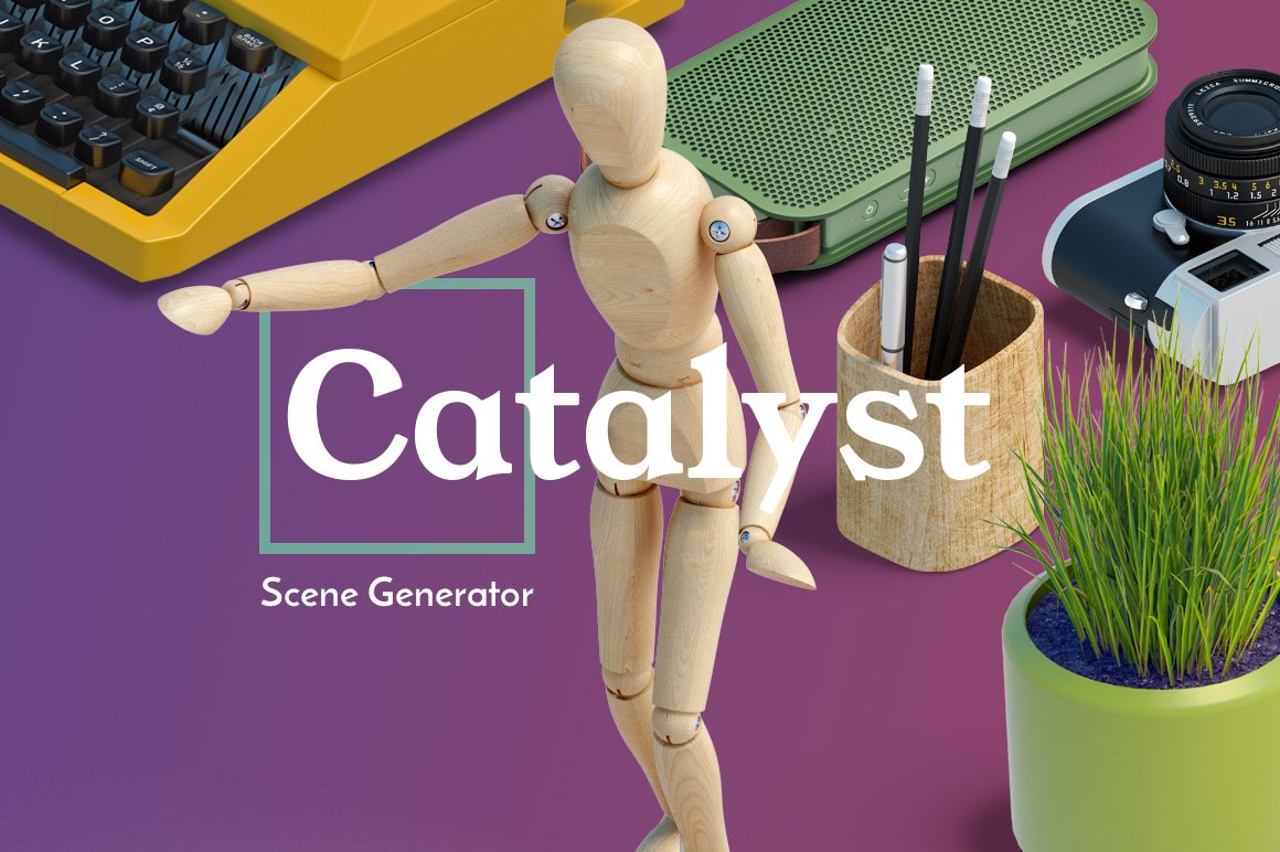 115款品牌设计办公用品工作场景演示样机模板 Catalyst Scene Generator_img_2