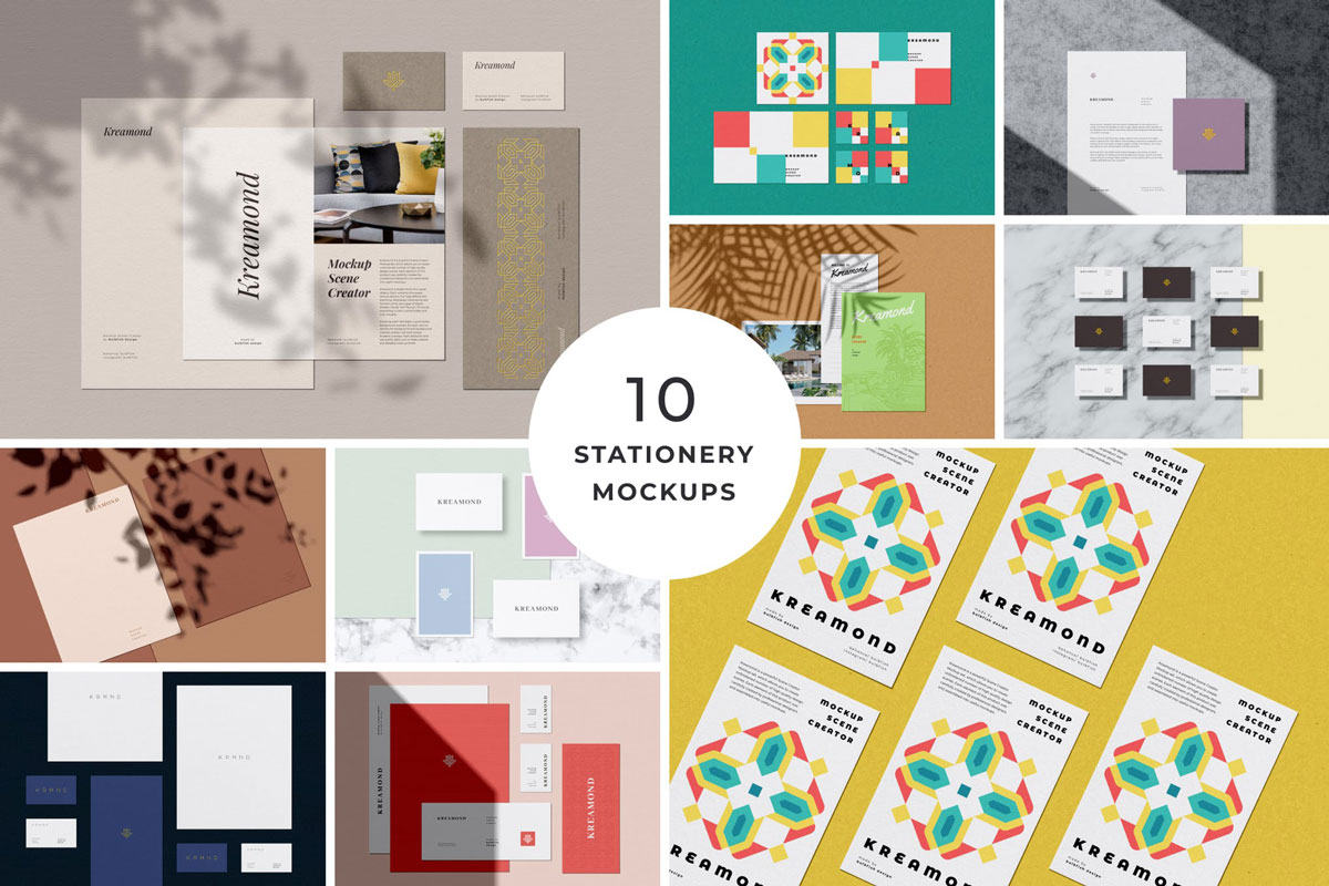 10个品牌VI设计办公用品展示样机模板包 10 Stationery Mockups Pack_img_2