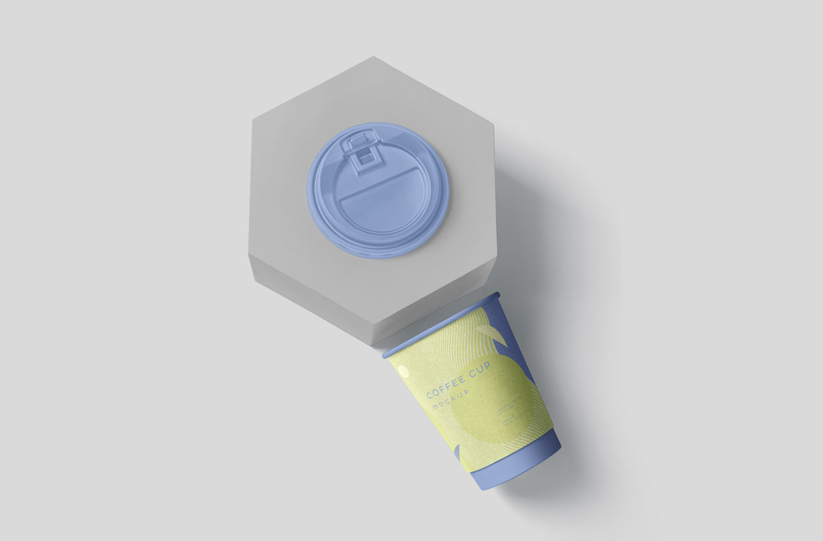 一次性咖啡杯包装套设计样机模板 Disposable Coffee Cup Packaging Sleeve Mockups_img_2