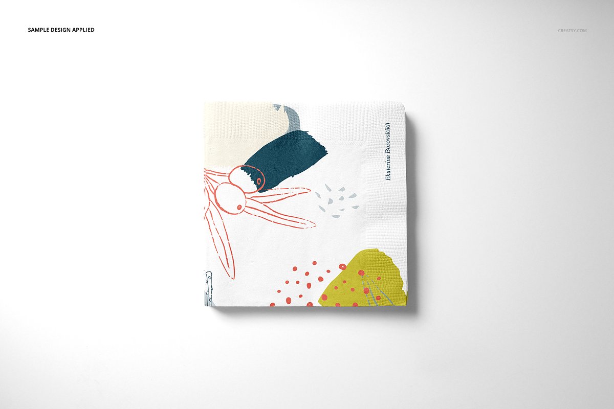 16款酒店餐巾纸设计展示样机模板集 Paper Napkins Mockup Set_img_2