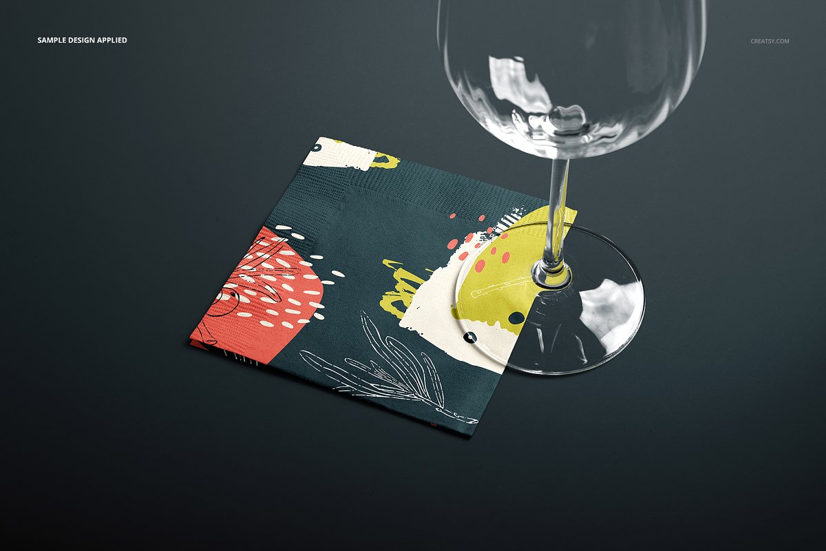 16款酒店餐巾纸设计展示样机模板集 Paper Napkins Mockup Set_img_2