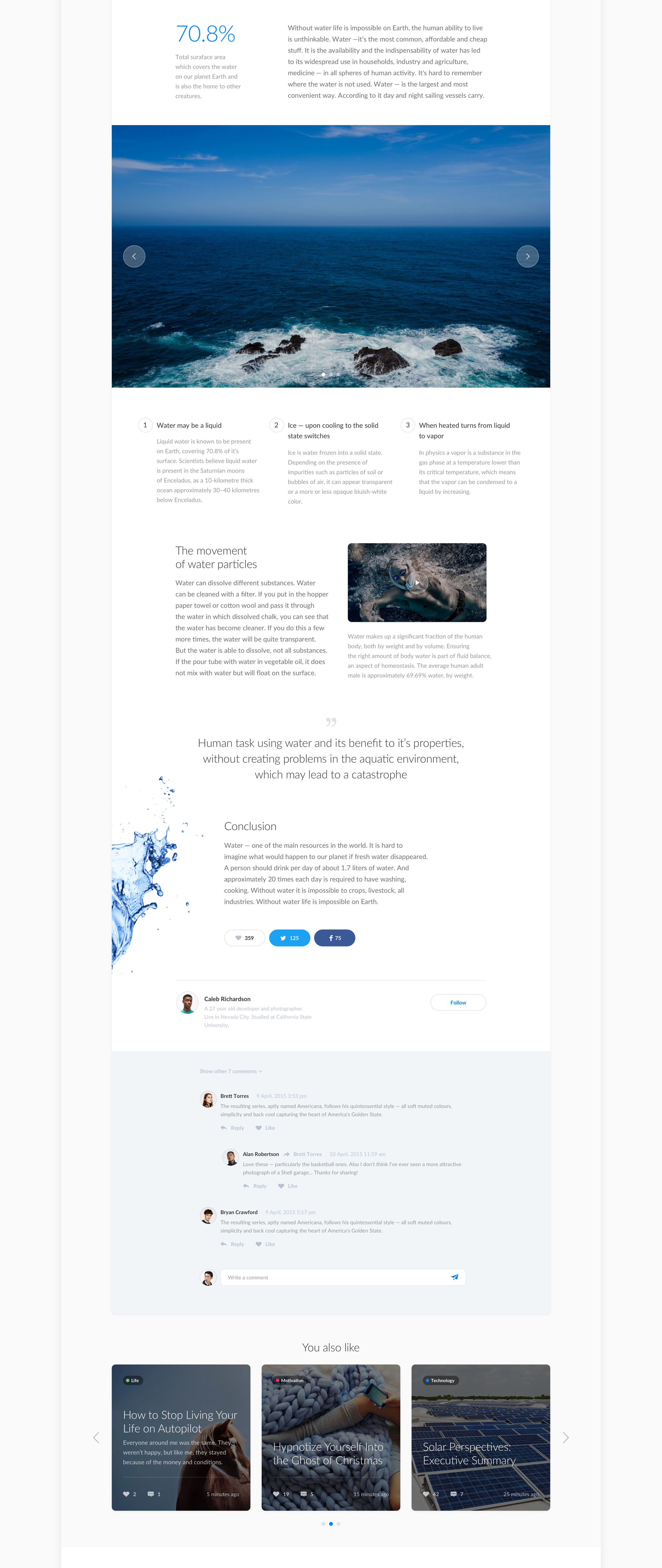 现代高质量商城设计工作室网站WEB UI界面设计模板 Aqua UI Kit_img_2