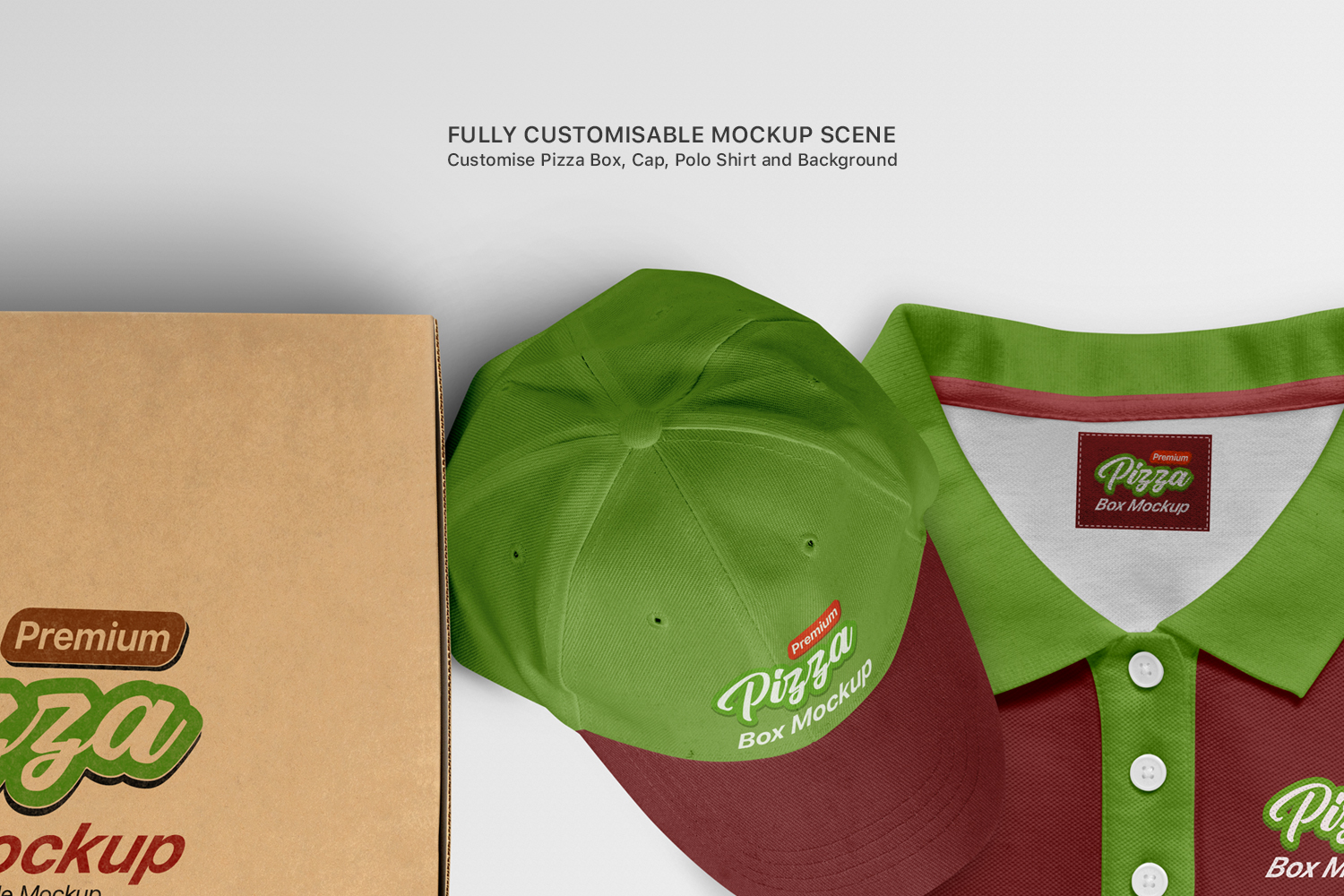 5个高品质外卖披萨盒外观设计展示图样机模板 Pizza Box Mockups - Set of 5 Mockups_img_2