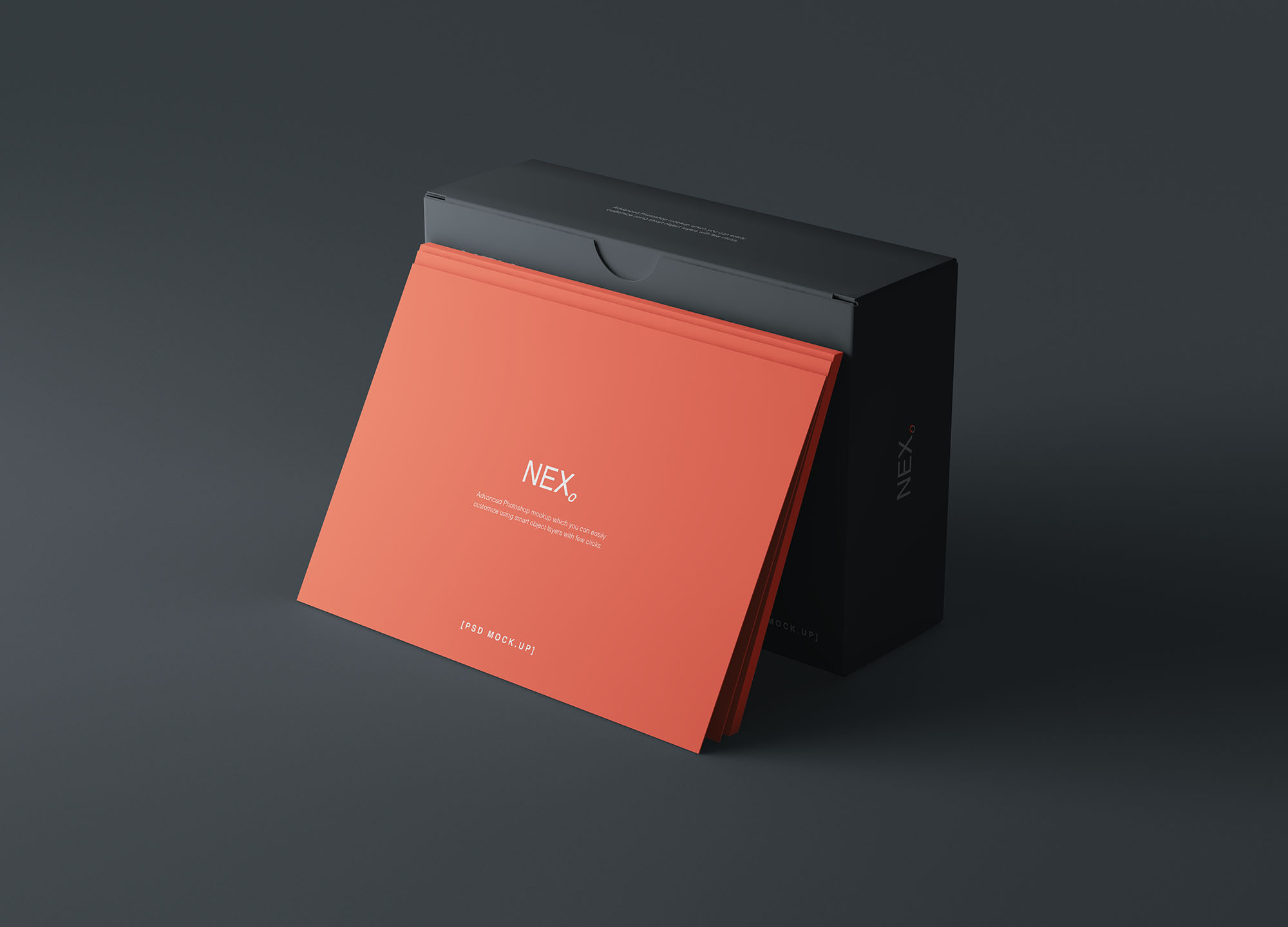 7个角度名片盒外观设计效果图样机模板 Card Box Mockup_img_2