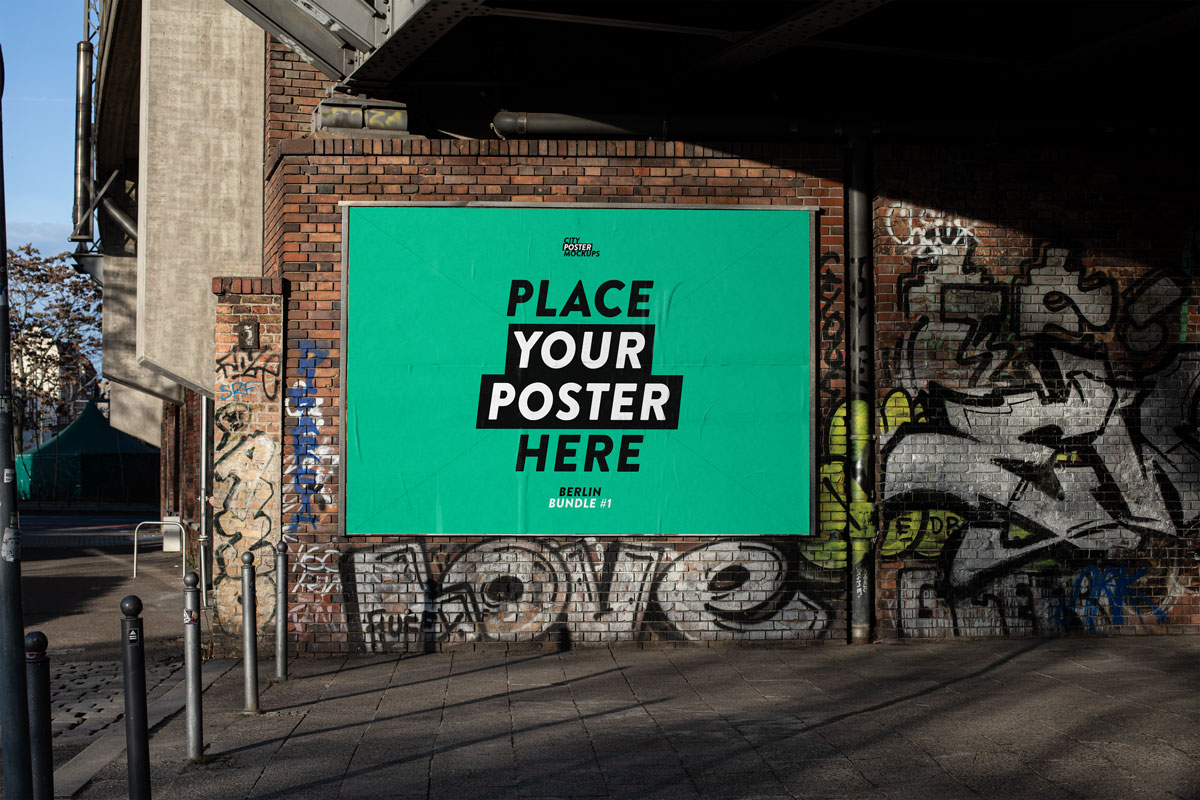 城市户外墙贴海报广告牌设计效果图样机模板 Urban Poster & Billboard Mockup Pack_img_2