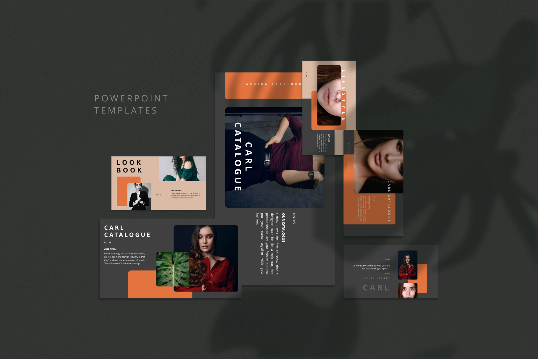 优雅炫酷服装品牌介绍PowerPoint文稿设计模板素材 Carl Creative PowerPoint Template_img_2