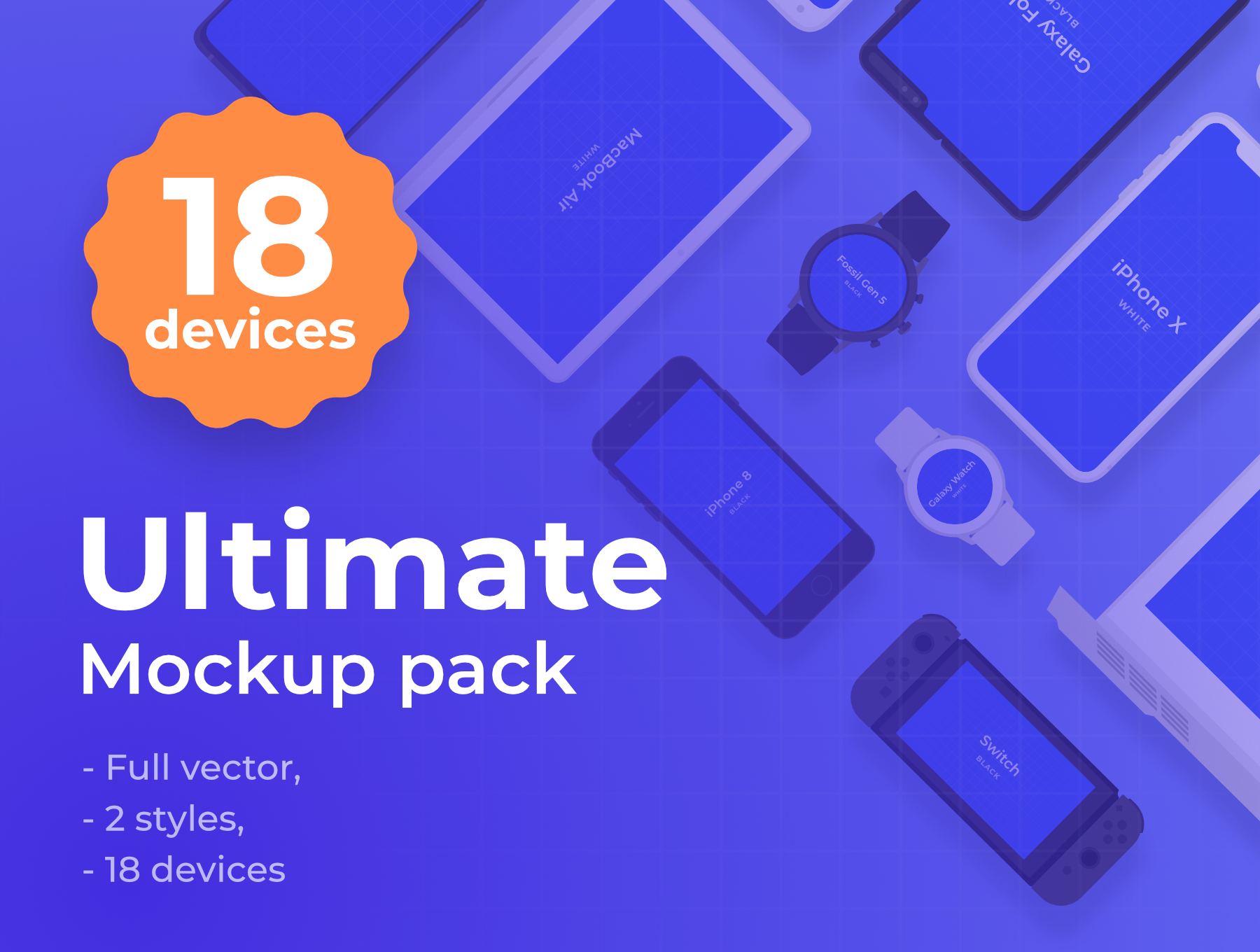 18种电子设备外观设计效果图样机模板 Ultimate mockup pack_img_2