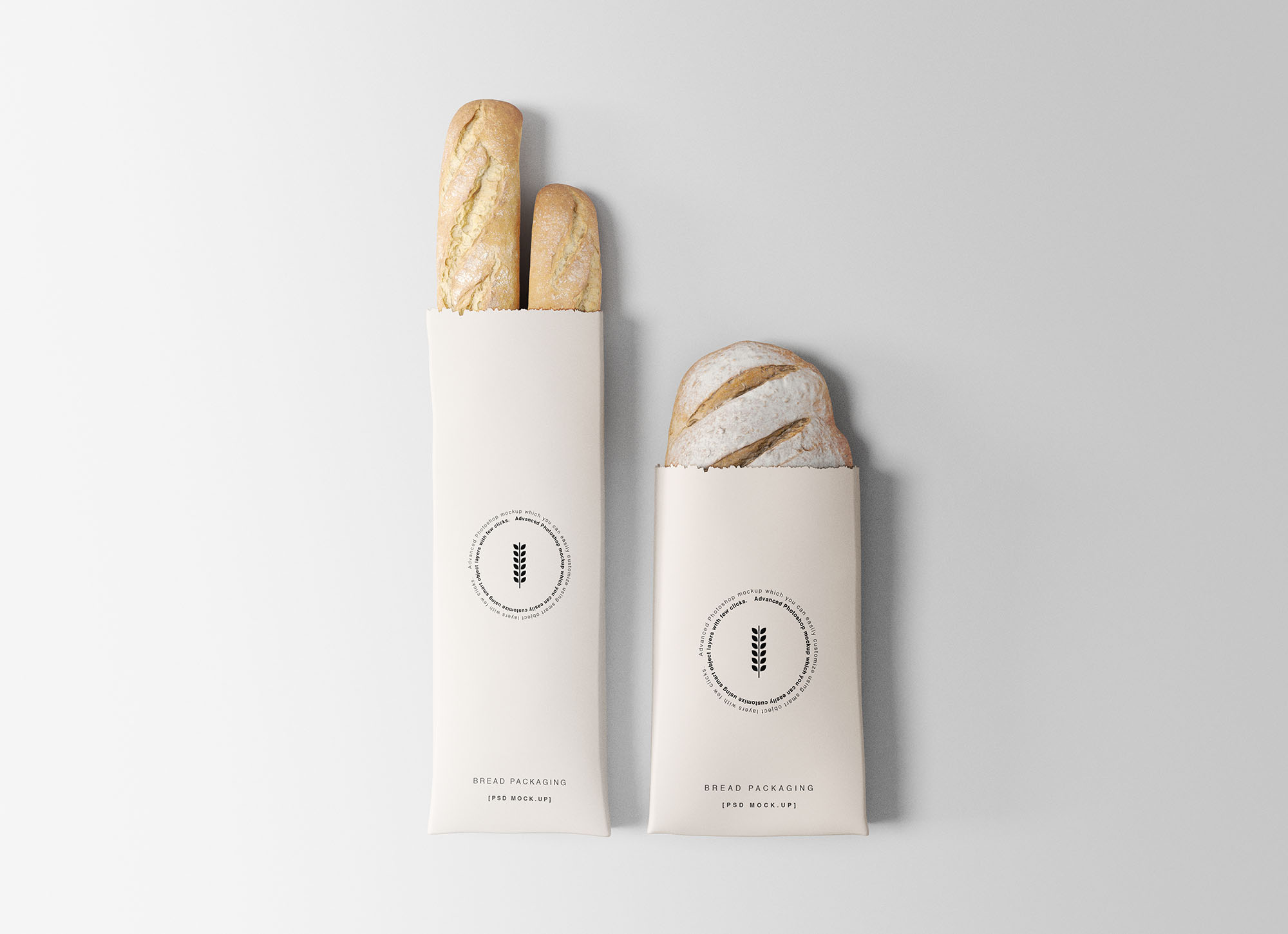 两种尺寸面包包装设计样机模板 Bread Packaging Mockup_img_2