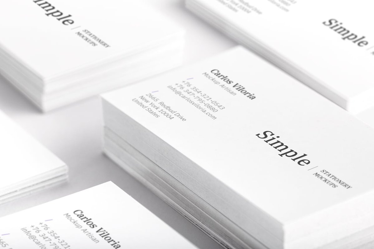 令人惊叹企业商务名片设计展示图样机模板合集 Business Cards Mockup_img_2