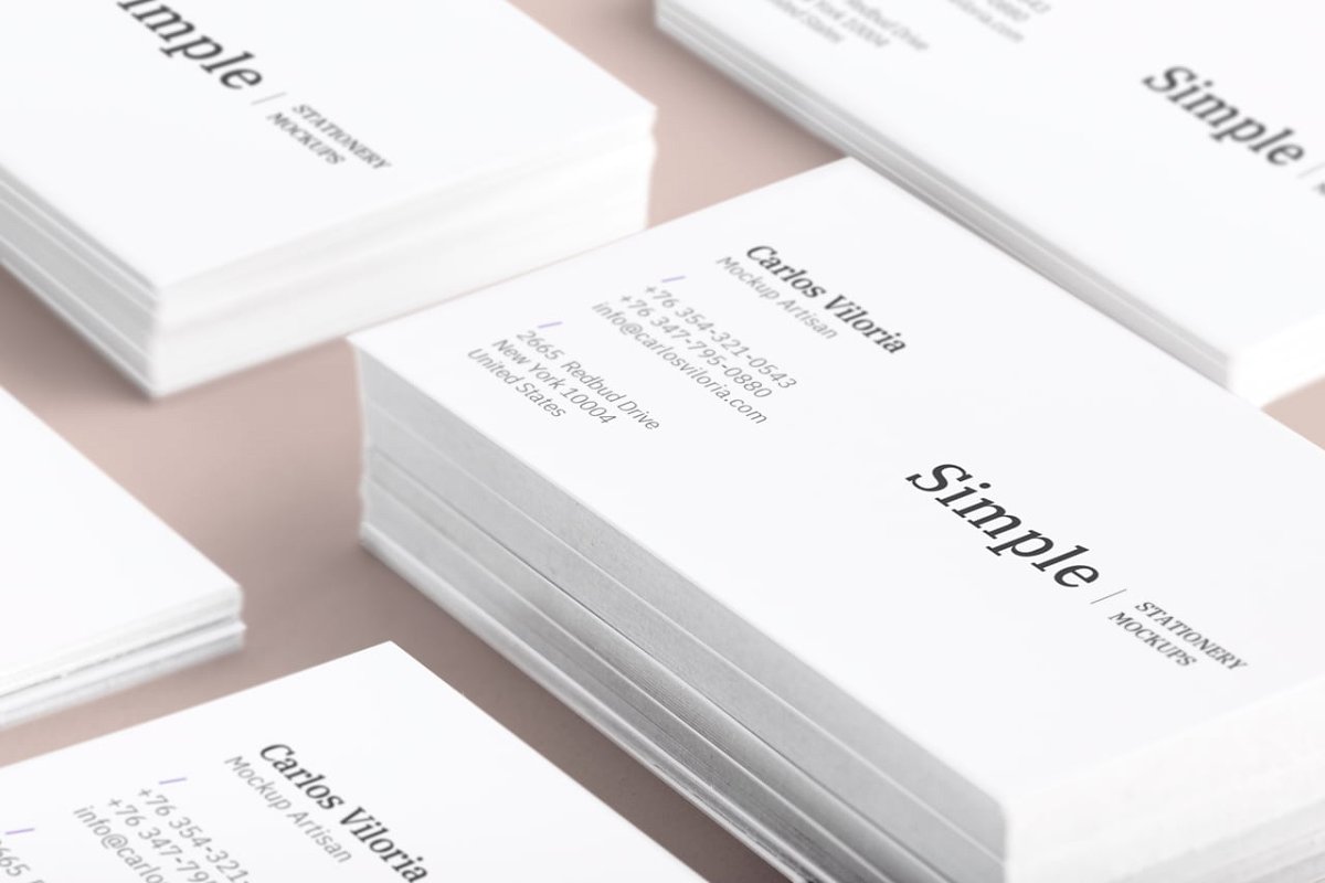 令人惊叹企业商务名片设计展示图样机模板合集 Business Cards Mockup_img_2