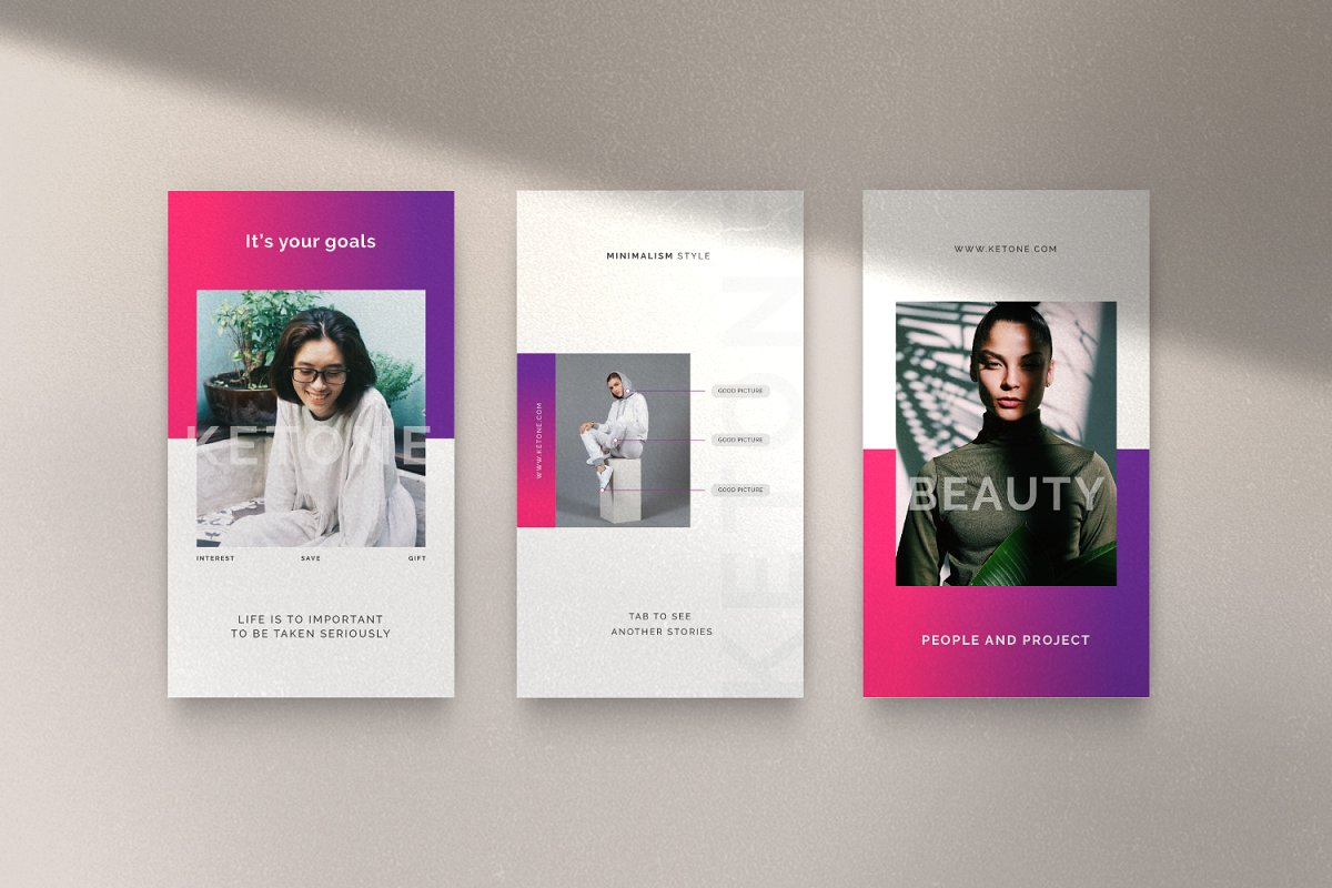 创意时尚企业品牌社交媒体推广设计素材模板套装 KETONE - Social Media KIT Bundle_img_2