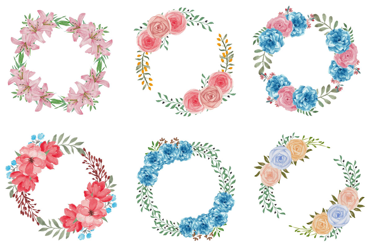 357款花卉水彩手绘插图剪贴画素材包 357 Flower and Floral Watercolor Illustration Clip Art_img_2