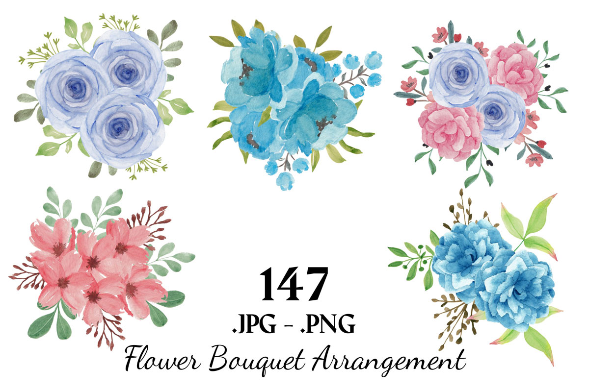 357款花卉水彩手绘插图剪贴画素材包 357 Flower and Floral Watercolor Illustration Clip Art_img_2