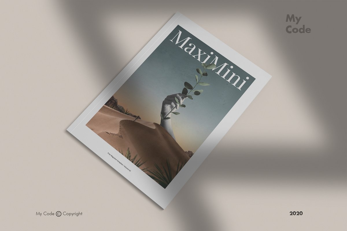 简约A4宣传画册杂志设计效果图样机模板 Minimalist Magazine Mockup_img_2