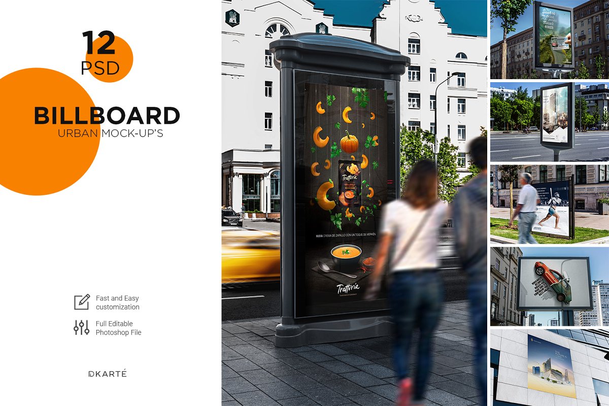 城市户外广告牌海报设计效果图样机模板素材 Billboards Urban Mockup_img_2