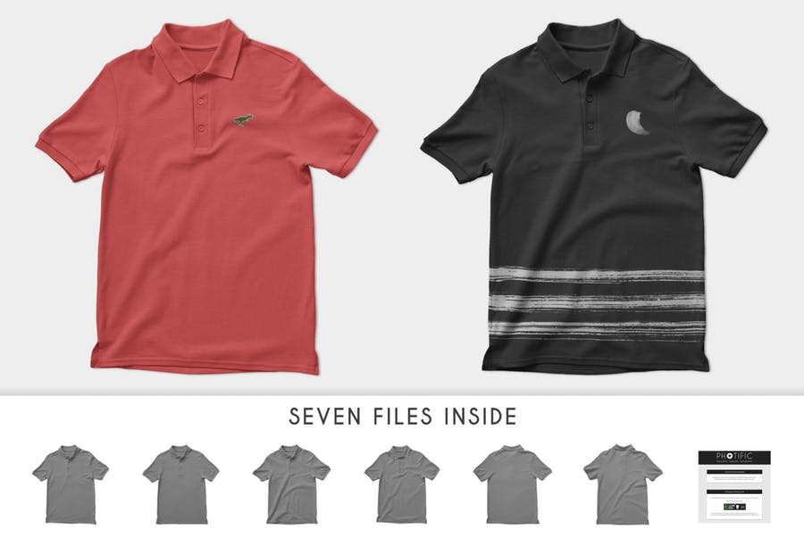 高质量POLO T恤设计效果图样机模板 Polo Shirt Mockups_img_2