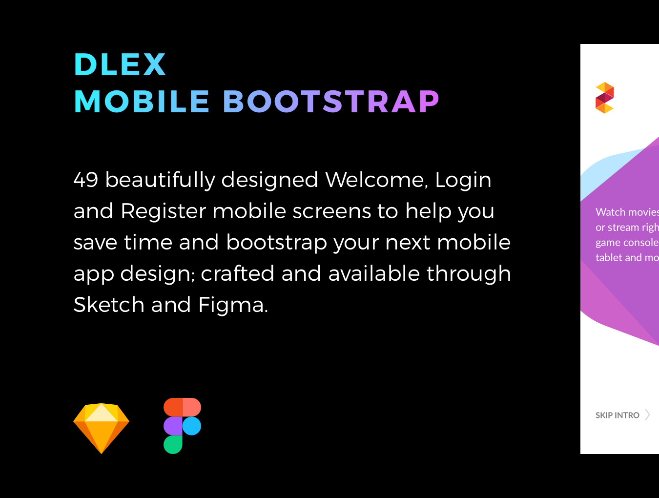 49个APP应用程序登录&注册UI界面设计模板套件 Dlex Mobile Bootstrap_img_2