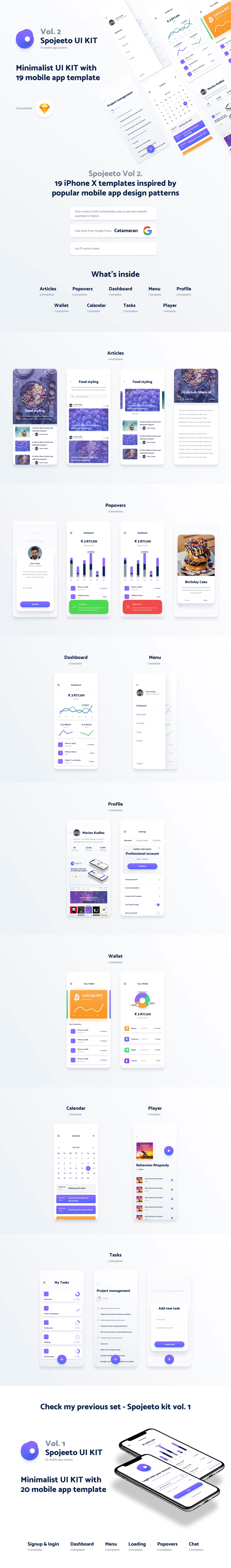 极简主义比特币财务管理APP应用程序UI界面设计套件 Vol. 2 - Spojeeto Mobile App UI Kit_img_2