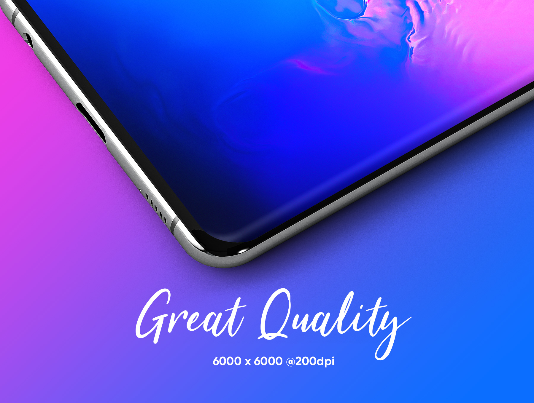 应用程序&网站设计预览三星Galaxy S10样机模板 Samsung Galaxy S10+ Design Mockup 2_img_2