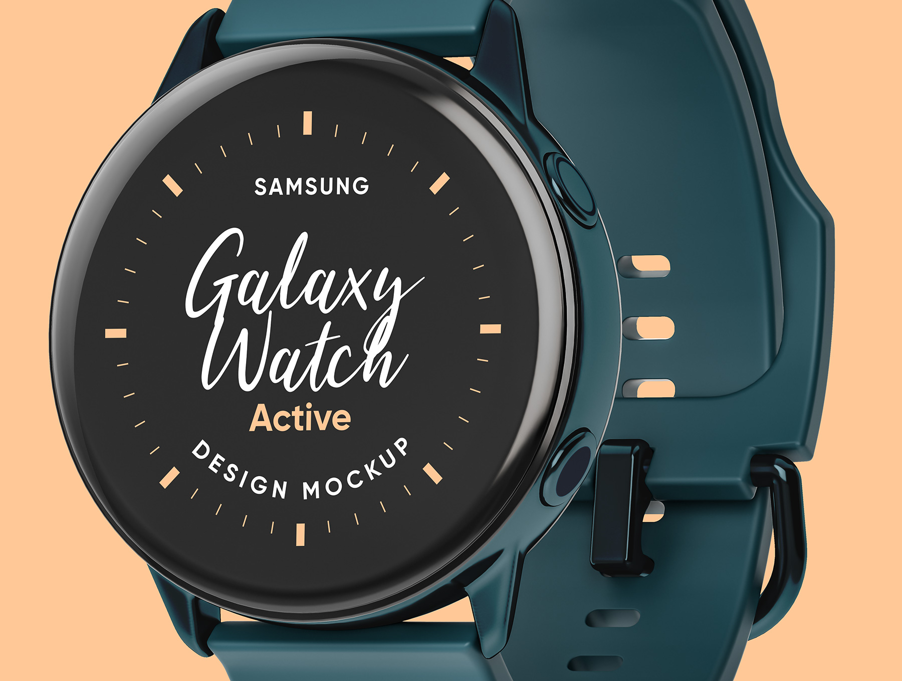 三星智能手表外观设计效果图样机模板 Samsung Galaxy Watch Design Mockup_img_2