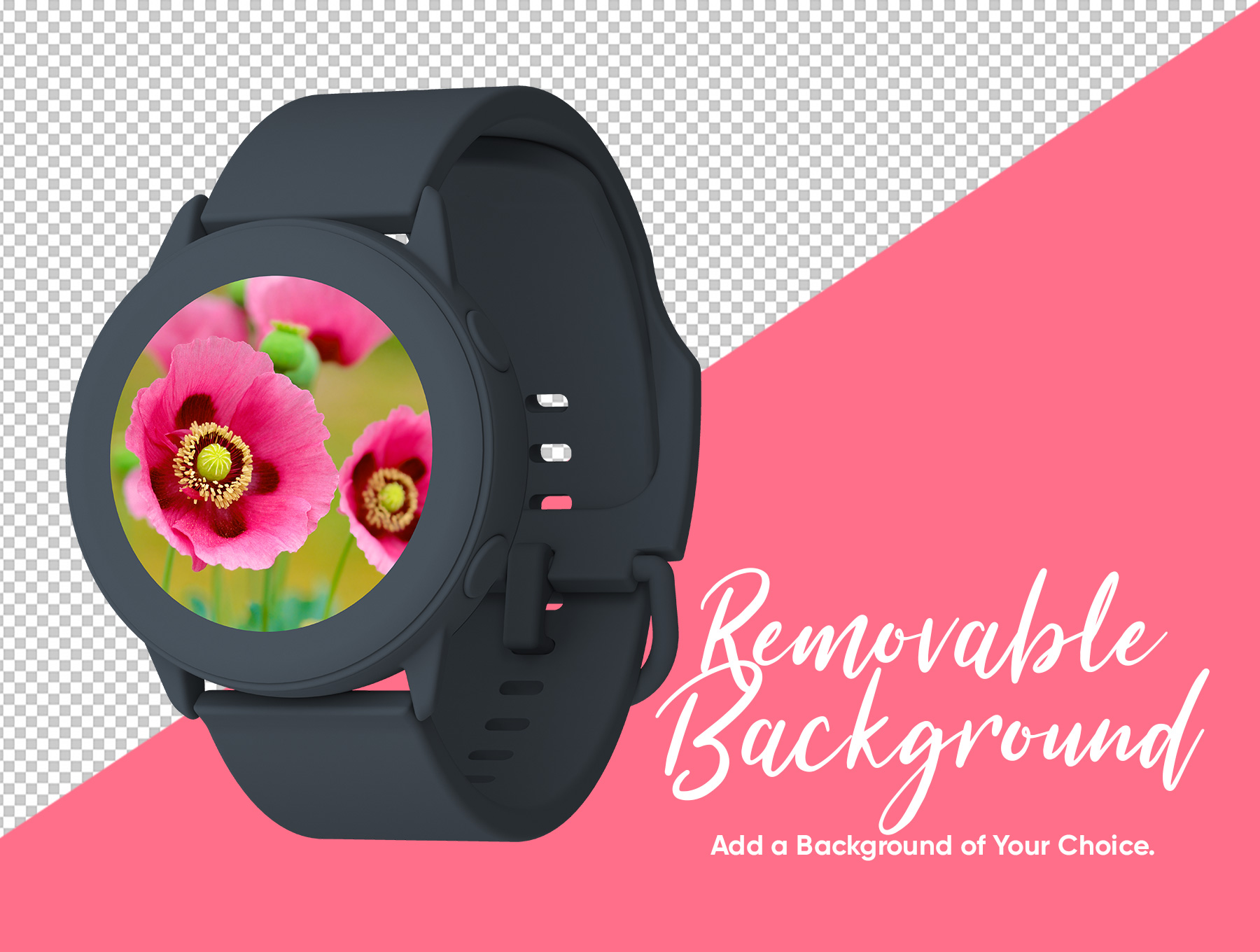 三星智能手表外观设计效果图样机模板 Samsung Galaxy Watch Design Mockup_img_2