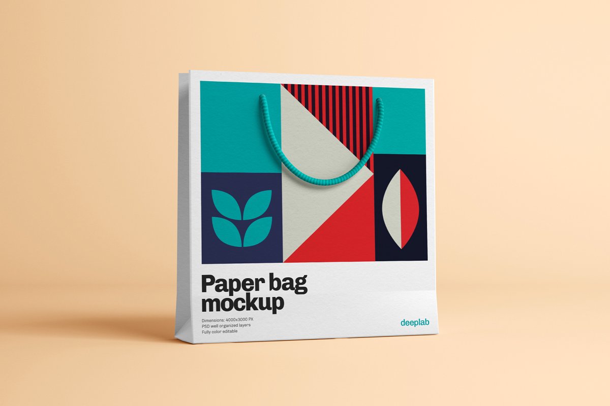 纸质手提袋设计预览样机模板合集 Paper Bag Mockup - 10 Sets_img_2