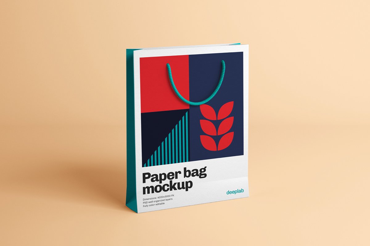 纸质手提袋设计预览样机模板合集 Paper Bag Mockup - 10 Sets_img_2