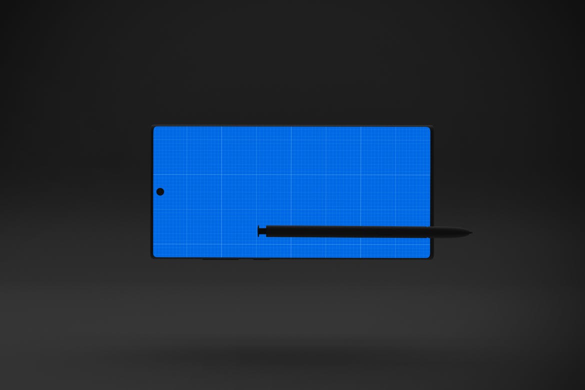 Note 10大屏手机屏幕预览样机模板 Dark Note 10 Mockup_img_2