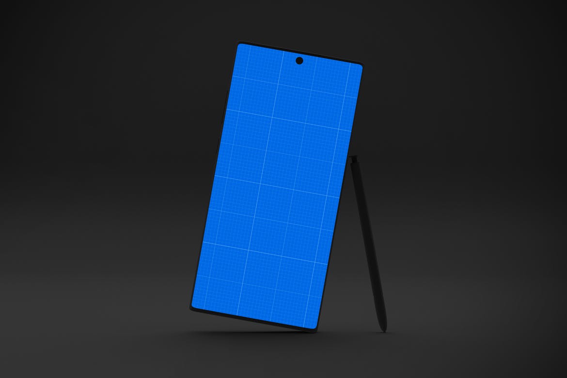 Note 10大屏手机屏幕预览样机模板 Dark Note 10 Mockup_img_2