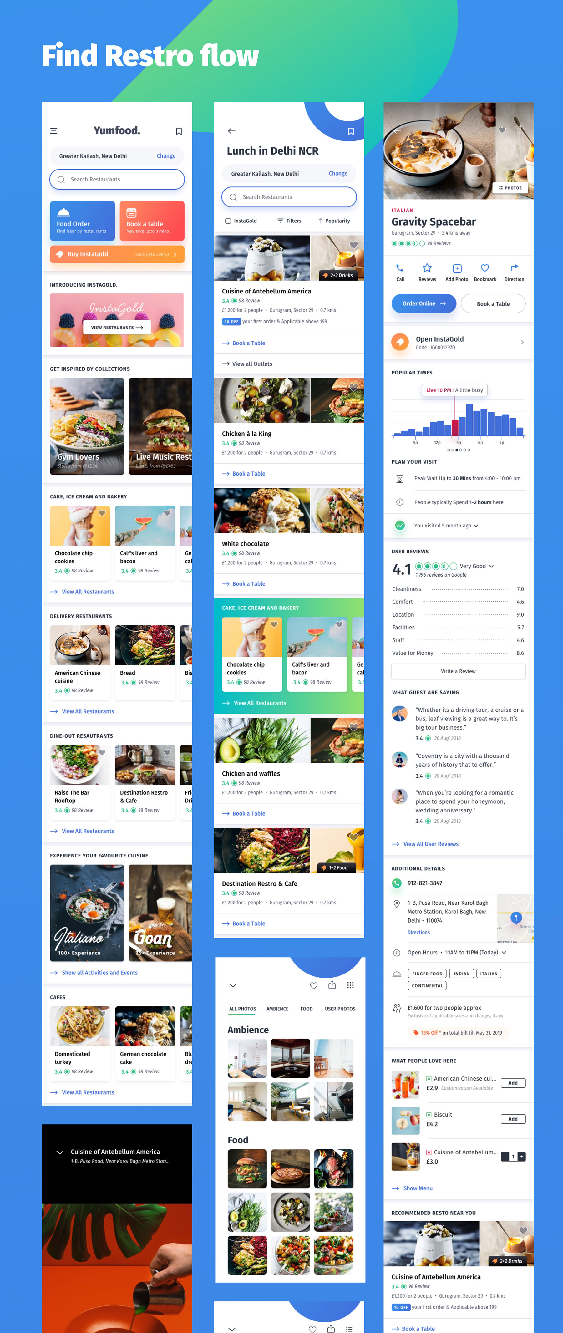 咖啡店酒店餐馆食品外卖APP应用程序UI界面设计套件 YumFood - Mobile App UI kit_img_2