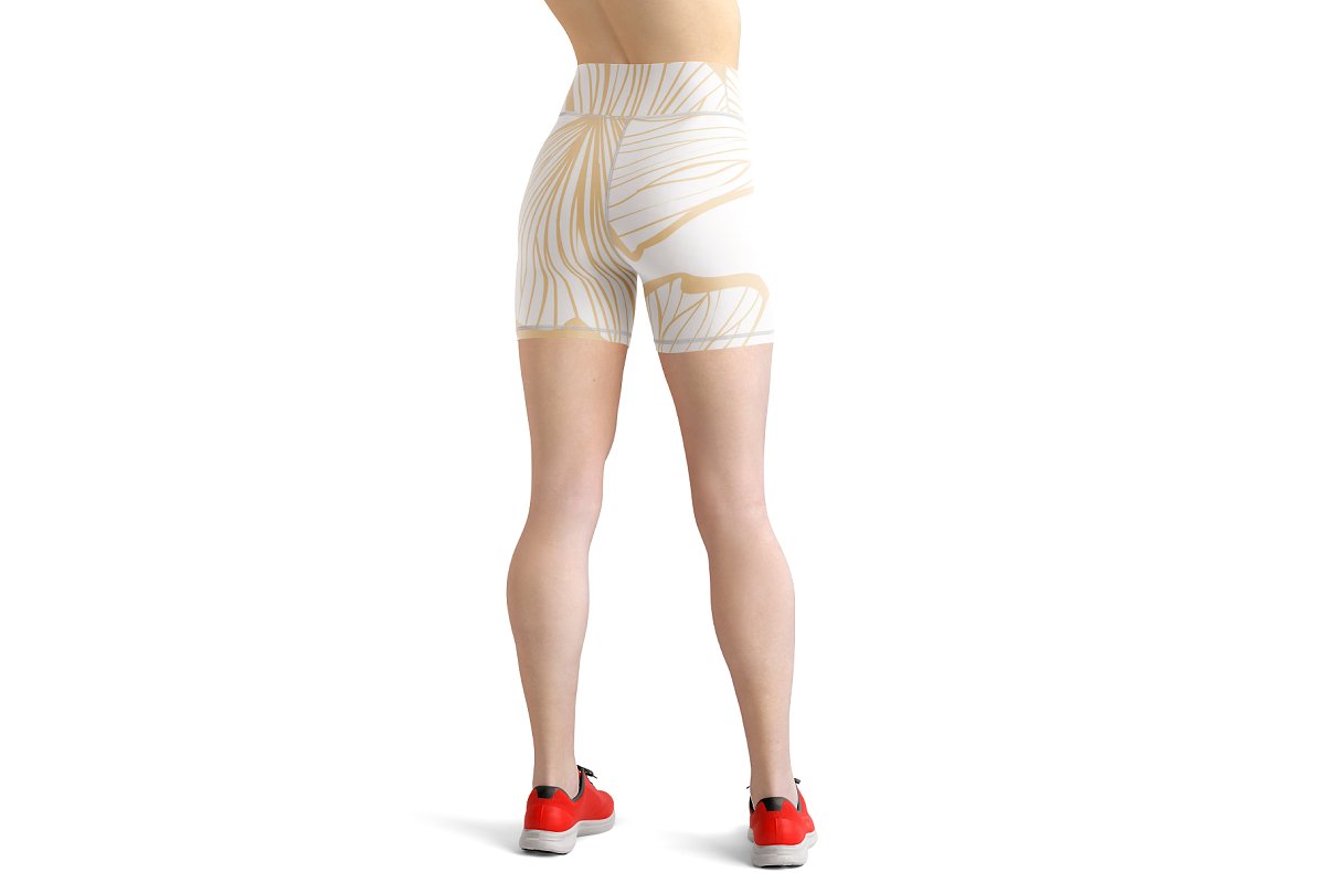 瑜伽健身短裤设计预览图样机模板 Yoga Shorts 2 Mockup_img_2